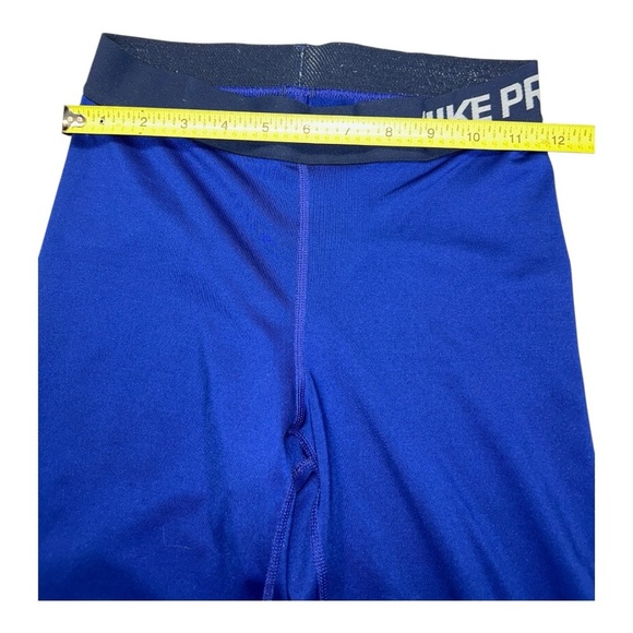 Nike Pro Leggings Women’s Size Small Blue Royal Ankle-Length Athletic Pants - Picture 4 of 7